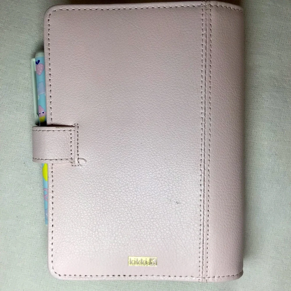 kikki.K Pink Planner with Gold Button - Personal Size